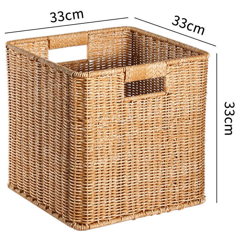 Aufbewahrungsbox im Weidenstil: Vielseitiger Korb zur Organisation von Büchern, Zeitschriften, Snacks, Spielzeug und mehr im Wohnzimmer oder Arbeitszimmer.
