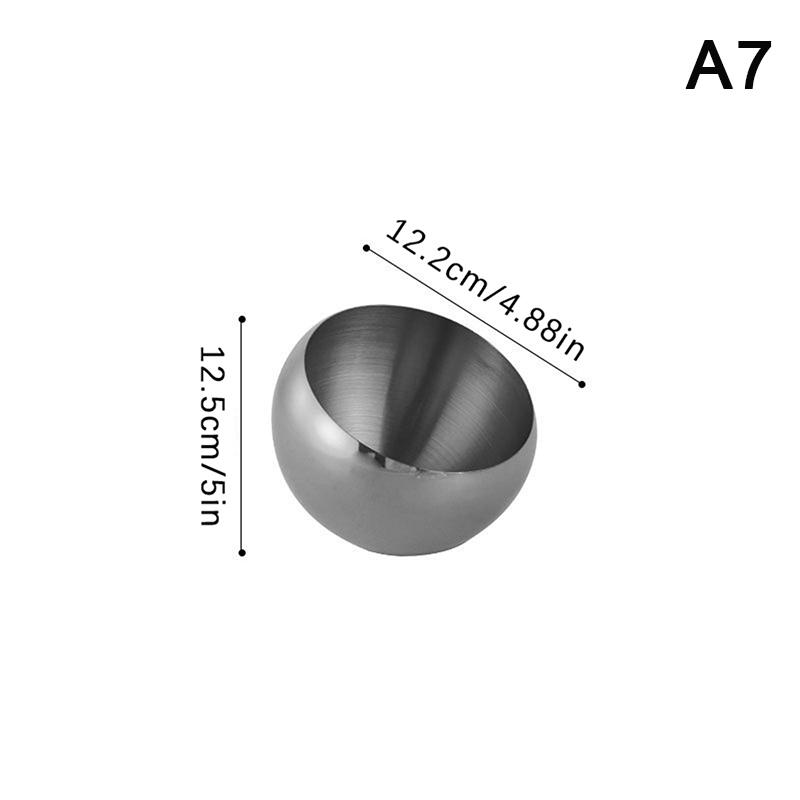

Нержавеющая сталь Косоротый соусник с крышкой Кастрюля Буфет Корзина для приправ Миска Банка Блюдо Контейнер Салатник Сферическая миска as the picture