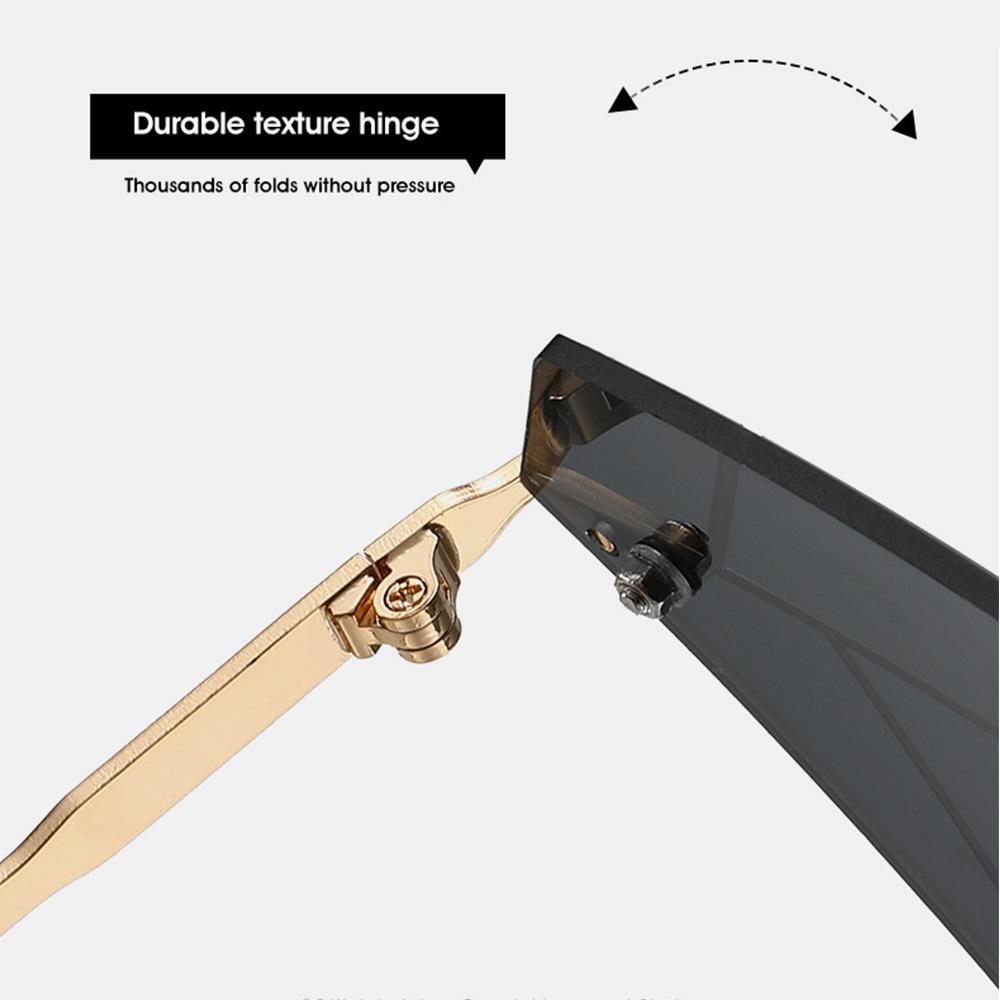 Prom Eyeglasses Retro Shades Triangle Sunglasses for Women Diamond Shaped Rimless Sun Glasses