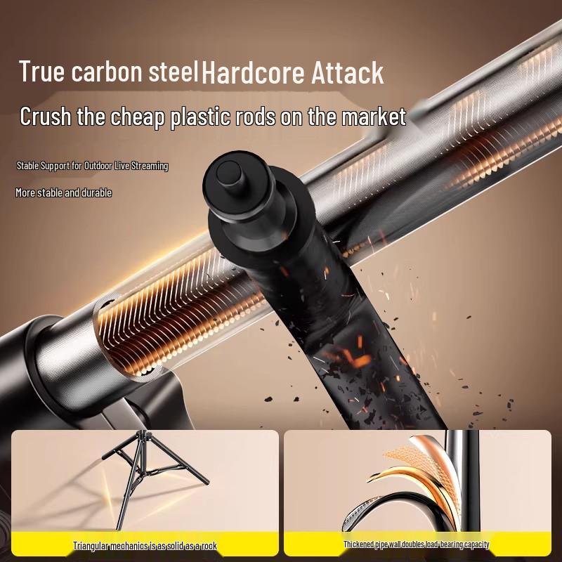 Dedicated Mobile Phone Holder Tripod with Fill Light for Live Broadcasts and Outdoor Shooting