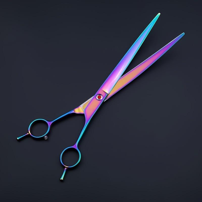 Colored Curved Scissors for Pet Grooming, Dog Hair Trimming Scissors