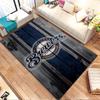 "Milwaukee Brewers Logo On Wood Texture" Patterned Carpet, Non Slip Mat Suitable for Living Room and Bedroom Sofas
