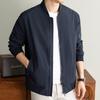 High-end men's jacket, business casual men's clothing, spring and autumn solid color baseball collar coat
