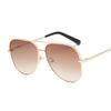 Vintage Black Pilot Sunglasses Women Men Luxury Brand Designer Sun Glasses Female Big Frame Gradient Fashion