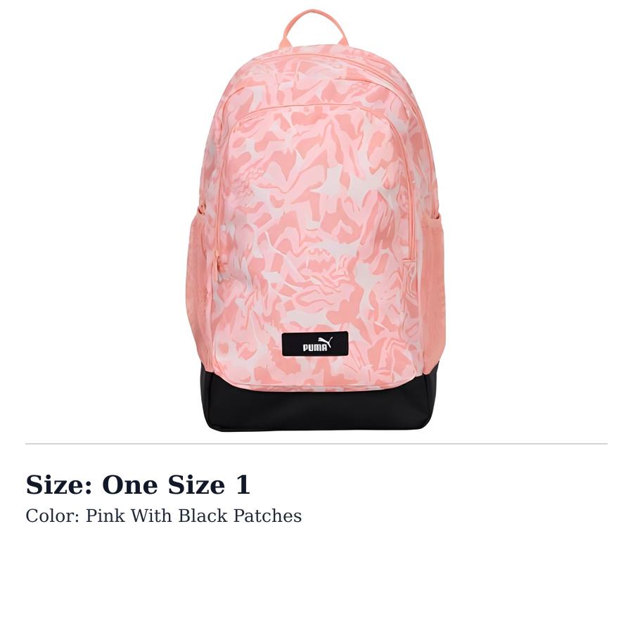 PUMA Fabric Backpack Womens Pink Black 091150-05 One Size 1