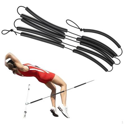 Höjdhopp Bungee Cord Elastisk Ribba Vikbar 98 Tum Hoppstång för Friidrott &