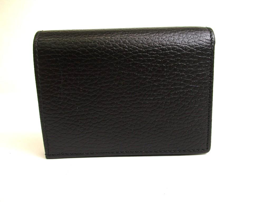 Authentic GUCCI GG Marmont Black Leather Bifold Wallet Compact Wallet #a866  Refurbished