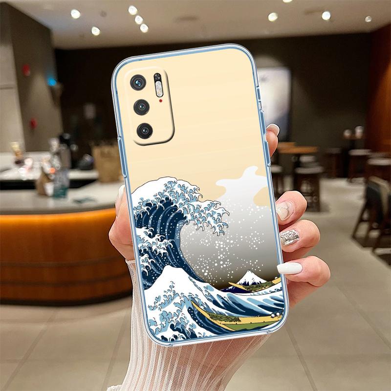 UP32 Great Wave off Kanagawa Transparent Phone Case for Motorola Moto Edge 20 30 40 50 S30 Fusion Ultra Pro Neo Lite + G200 G23