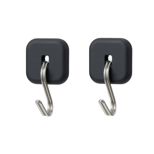 

LEC Strong Neodymium Magnet Hang Hooks, Pack of 2, 2kg (Maximum Load Capacity), Black