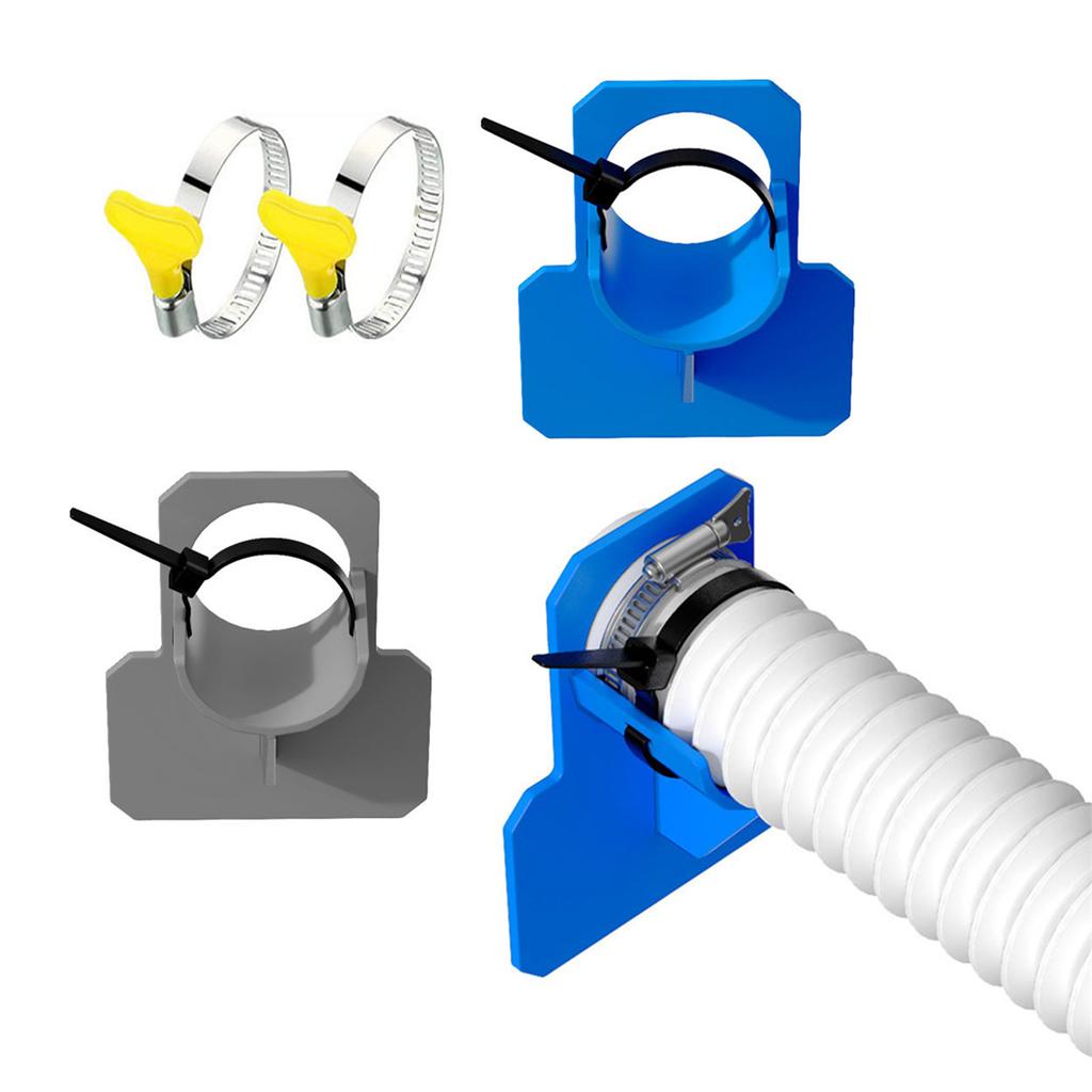 1 Set Swimming Pool Pipe Fixing Holder With Ties and Clips Preventing 32mm~38mm Hose Falling off Reducing Inlet/Outlet Pressure