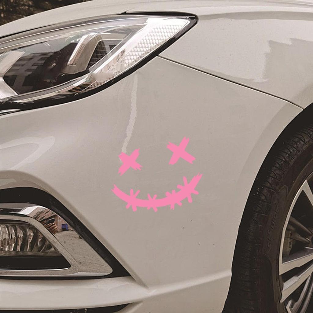 Smile Face Car Sticker - Car Decorative Smile Face Decal Waterproof, Funny Smile Car