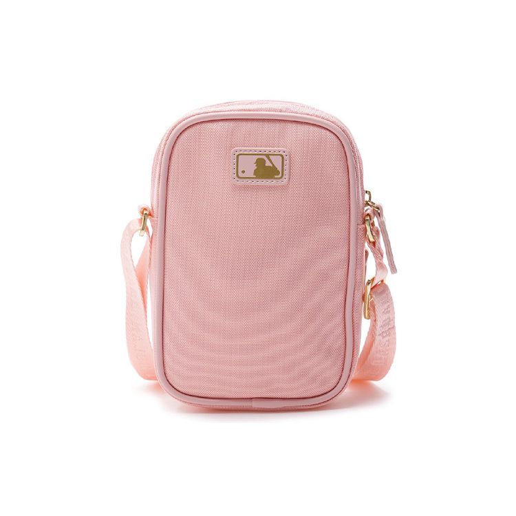 MLB New York Yankees Logo Faux Leather Shoulder Crossbody Bag Women bags Pink 7ACRMDD4N-50PKM