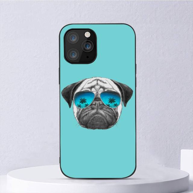 Cute Pug Dog Phone Case For Iphone 11 12 Mini 13 14 Pro Xs Max X 8 7 6s Plus 5 Se Xr Shell
