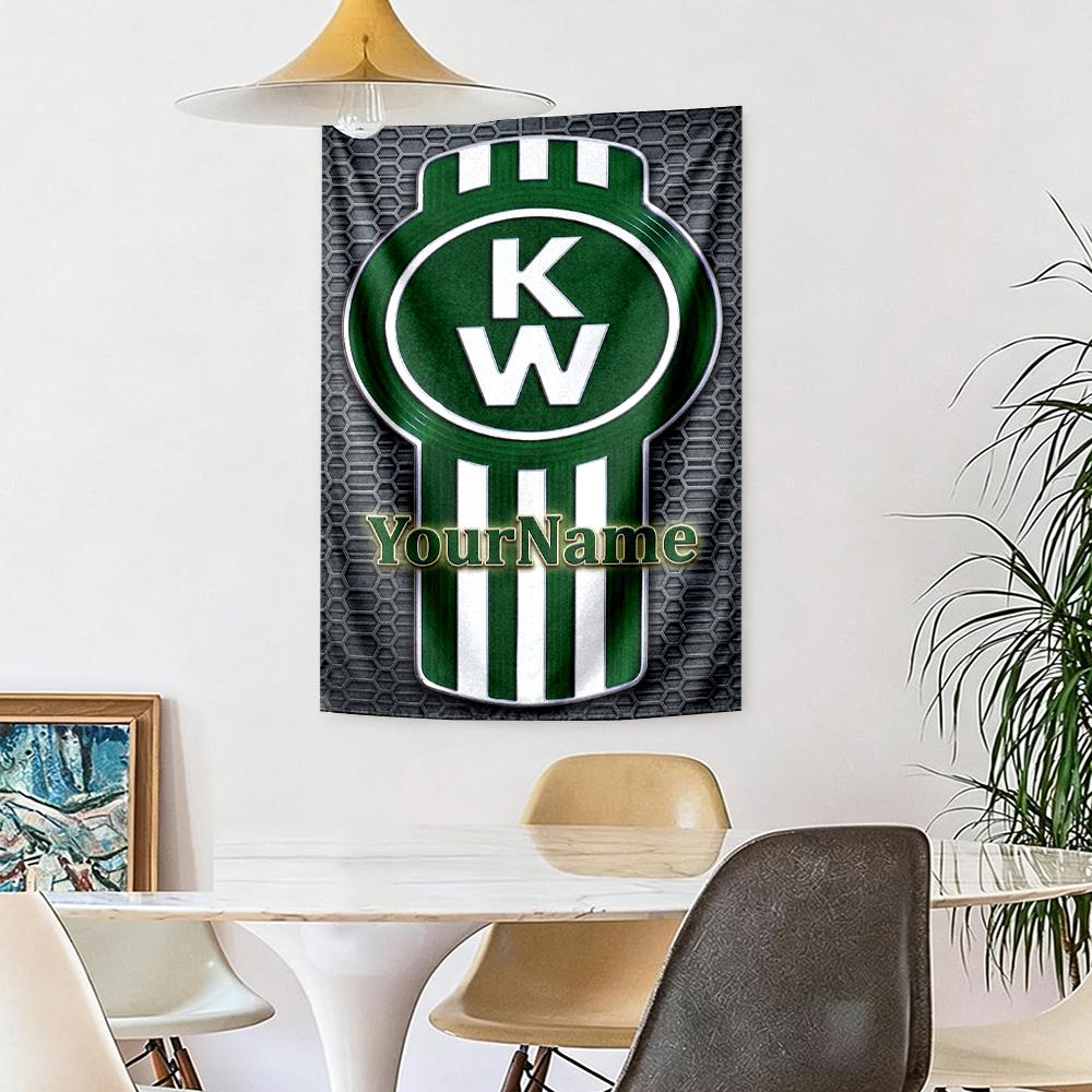 Kw Heavy Trucks Custom Your Name Wall Decor Tapestry Art For Pet Memorial Birthdaywedding Party Backdrop Family Gift