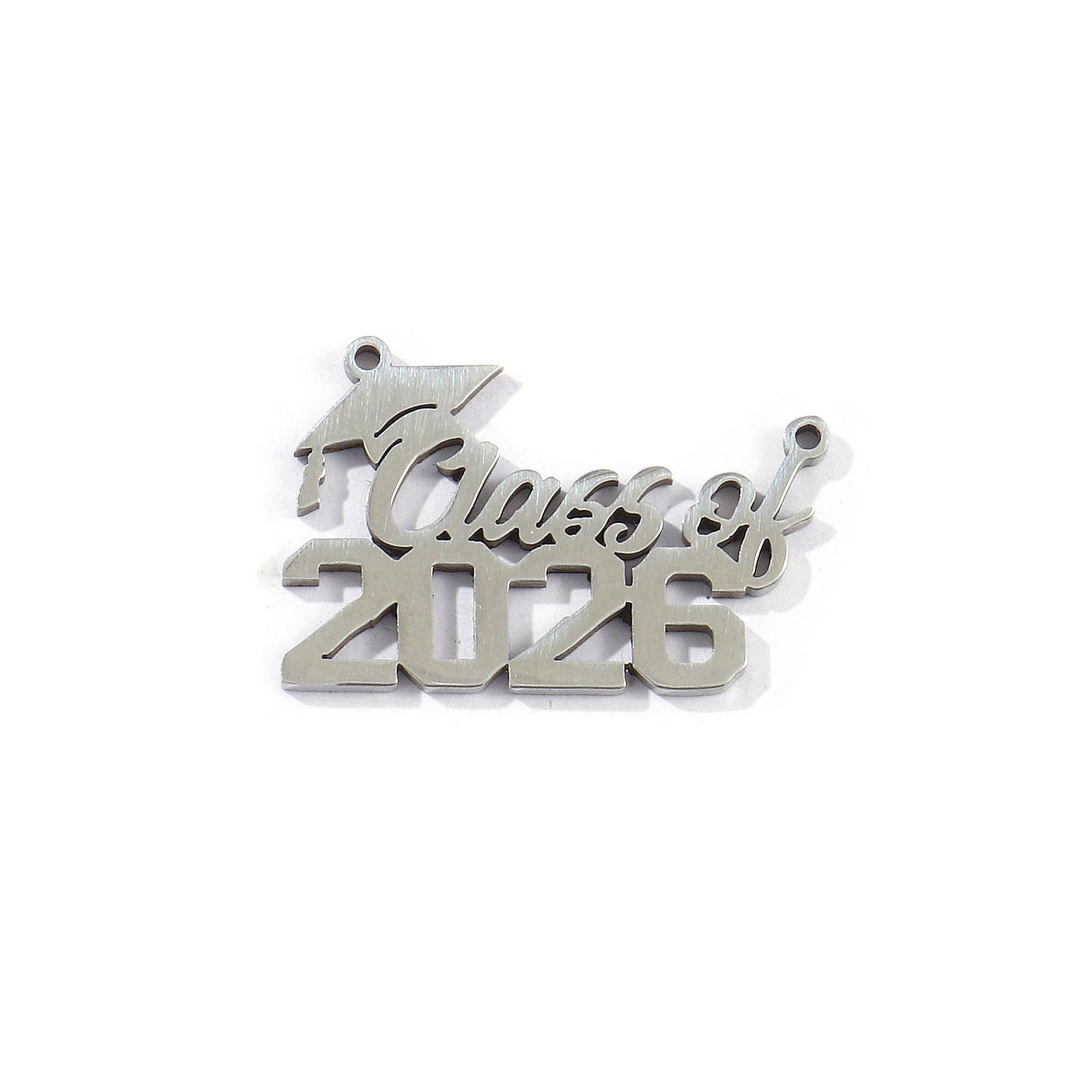 

5pcs New 304 Stainless Steel Charms 2026 College Jewelry Charms Multicolor Doctorial Hat Hollow Pendants DIY Necklace Jewelry