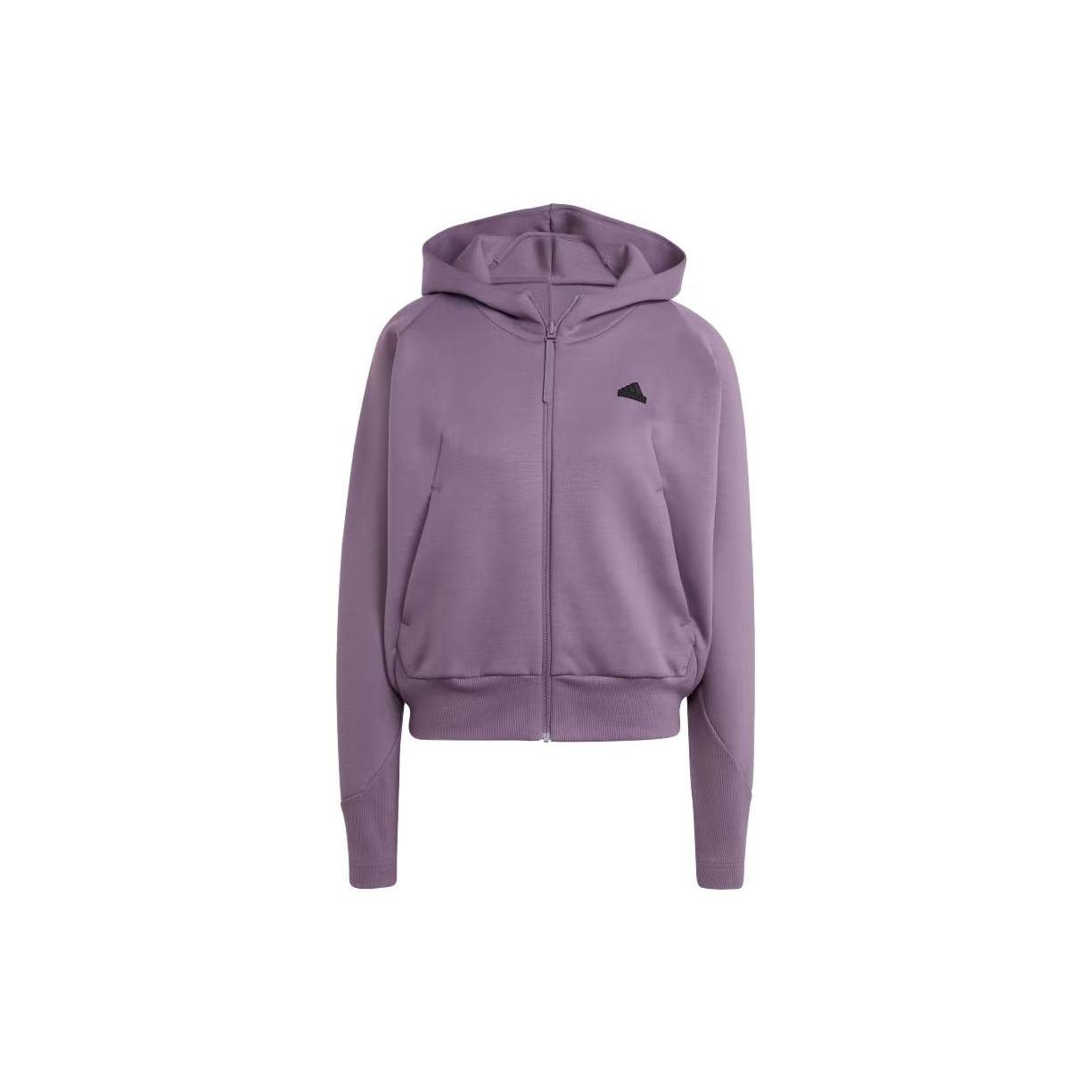 adidas Women s Z.N.E. Full Zip Hooded Jacket Shadow Violet IN5132 XL