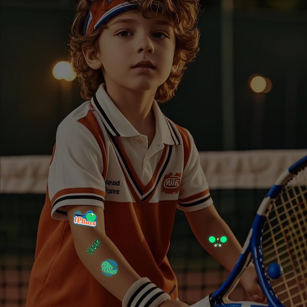 Luminous Waterproof Sport Tattoo Stickers for Night Workouts – Temporary Glow Arm & Face Stickers