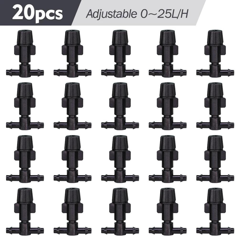 30-10m 60W Self-priming Pump Kit Misting Cooling System 1/4" 4/7mm Adjustable Nozzle Atomizer Sprayer Garden Irrigation Watering