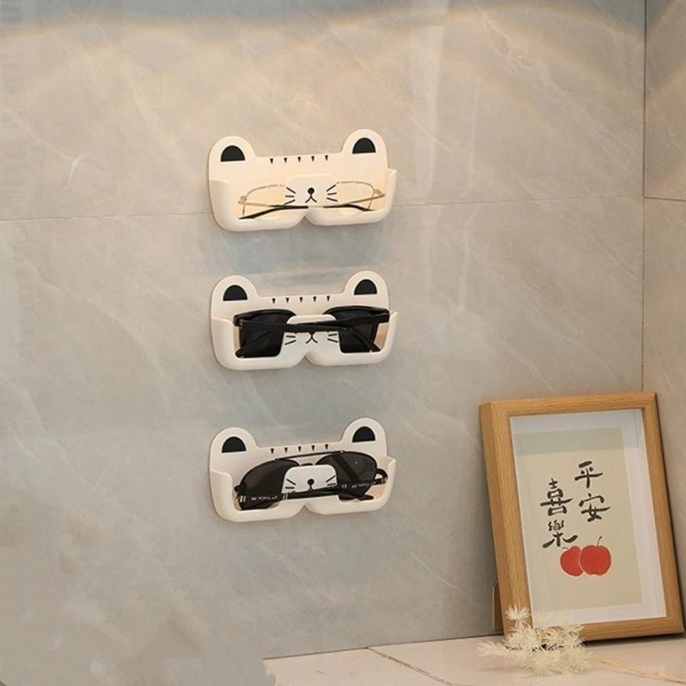Cute Wall Mounted Eyeglass Frame Easy To Install Glasses Holder Portable Cat Glasses Frame Bedroom