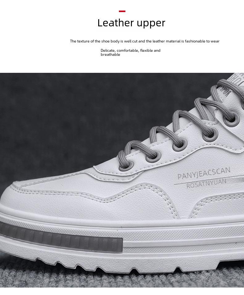 Frühling 2023 Herren Leder Dicksohlige Martin Schuhe: Modisch, Vielseitig und Lässig.