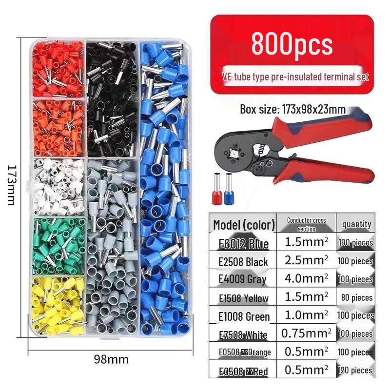 Self-Adjusting TE Terminal Crimping Pliers Set for Electricians