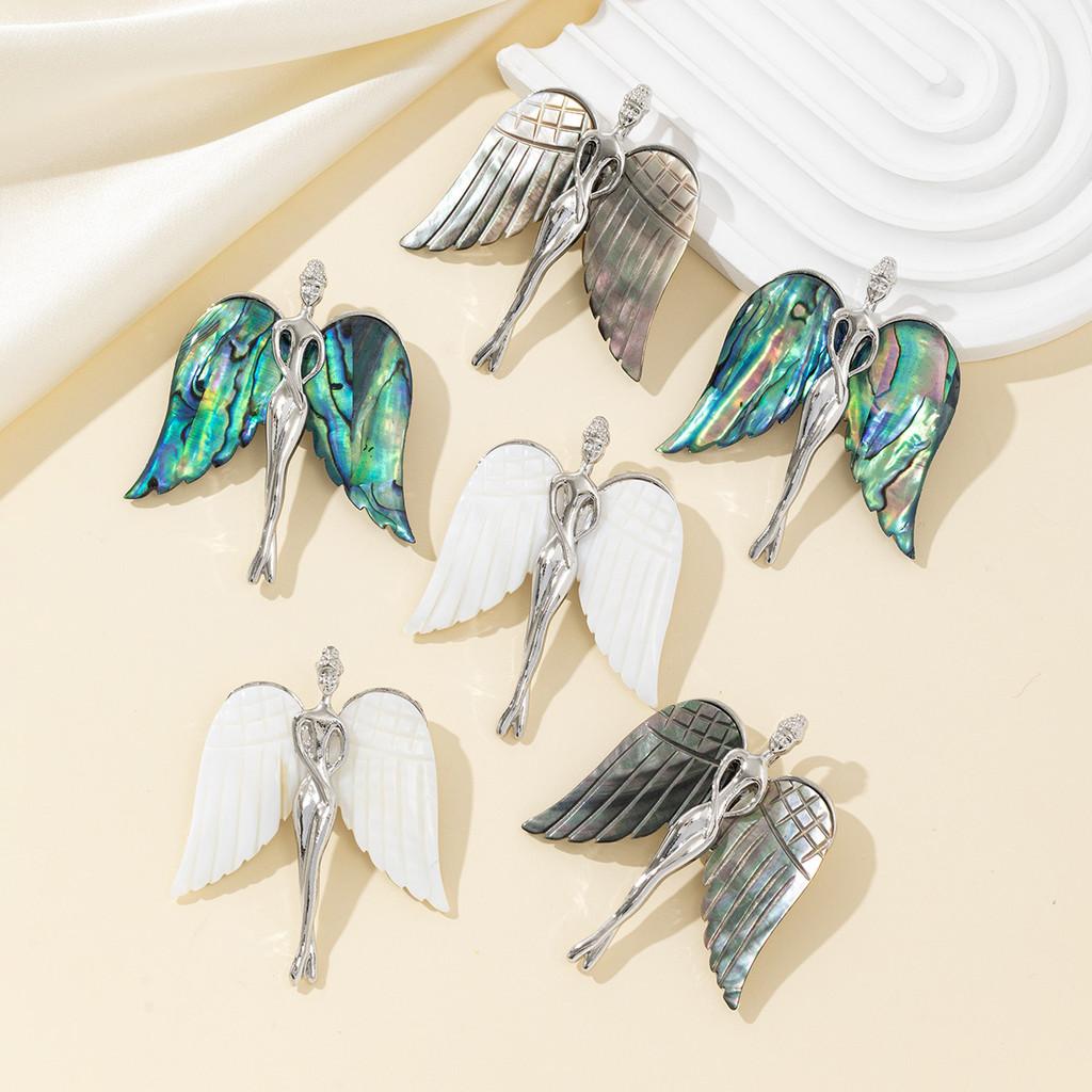 Classic Shell Butterfly Brooch With Embedding Technique For Jewelry And Gift For All