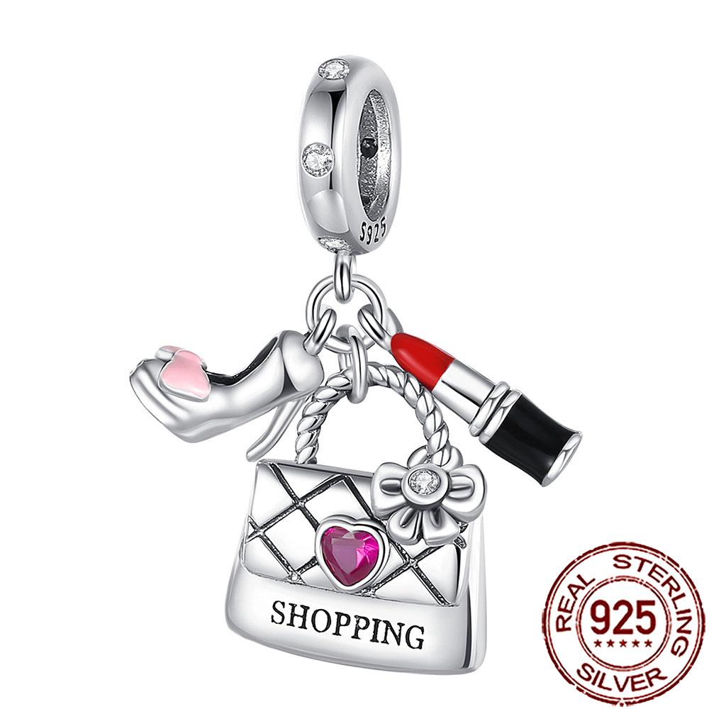 New Charms Copper Airplane Globe Suitcase Air Balloon Travel Beads Fit Original Bracelet Necklace Diy Jewelry