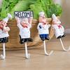 French Chef Wall Hooks Cartoon Chef Wall Mount Resin Stainless Steel Hanger Hook Kitchen Bathroom Home Decoration