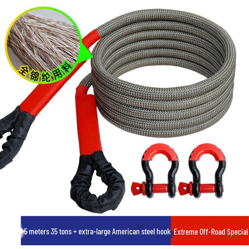 Heavy-Duty Off-Road Vehicle Tow Rope for Car and Truck Rescue