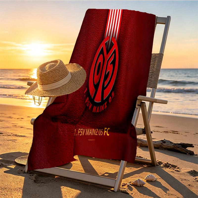 05 1FSV Mainz 05 Print Beach Towel Design, Soft, Lightweight. for Home Bathroom, Spa, Pool, Yoga, Surfing, Camping, Gift for Family, Friend