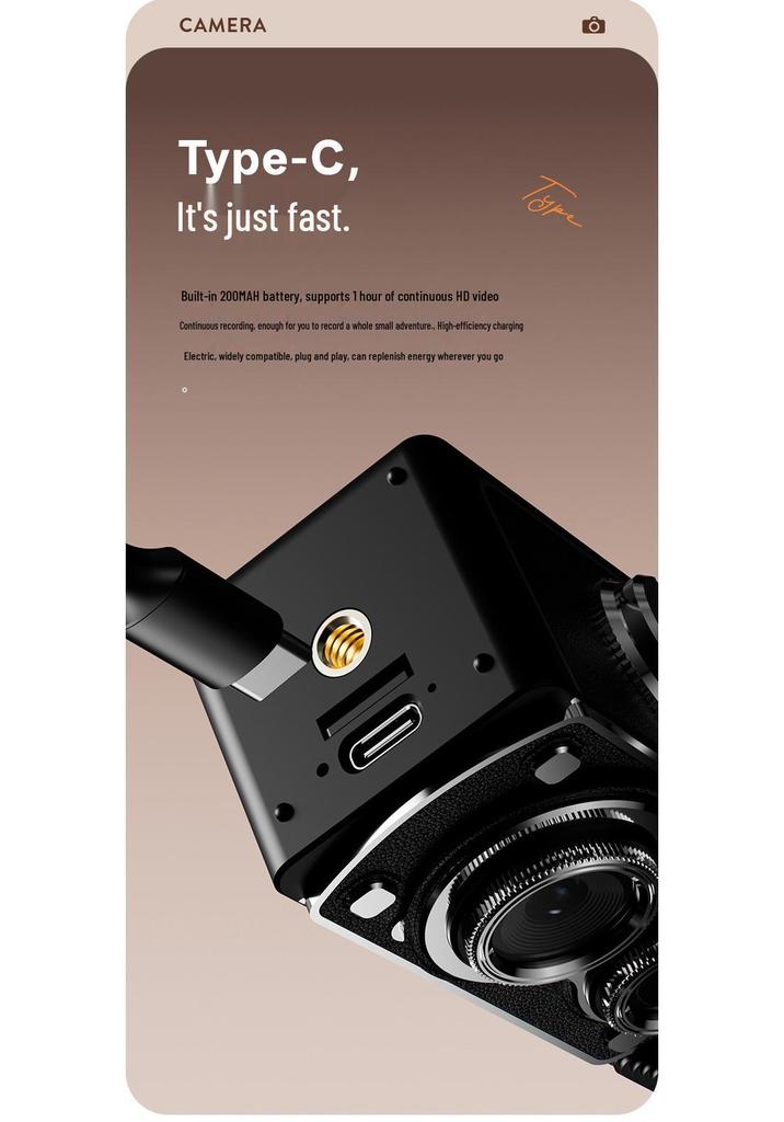 Vintage CCD Digital Camera for Students - HD Photo & Video Recorder