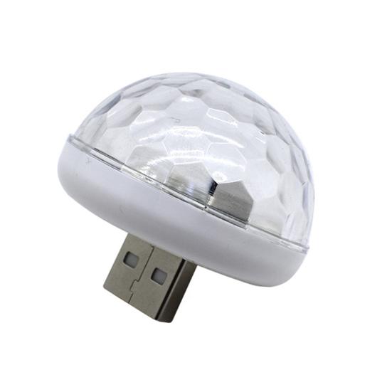 Mini USB LED hudební ovládání zvuku atmosféra noční světlo interiérová lampa do auta