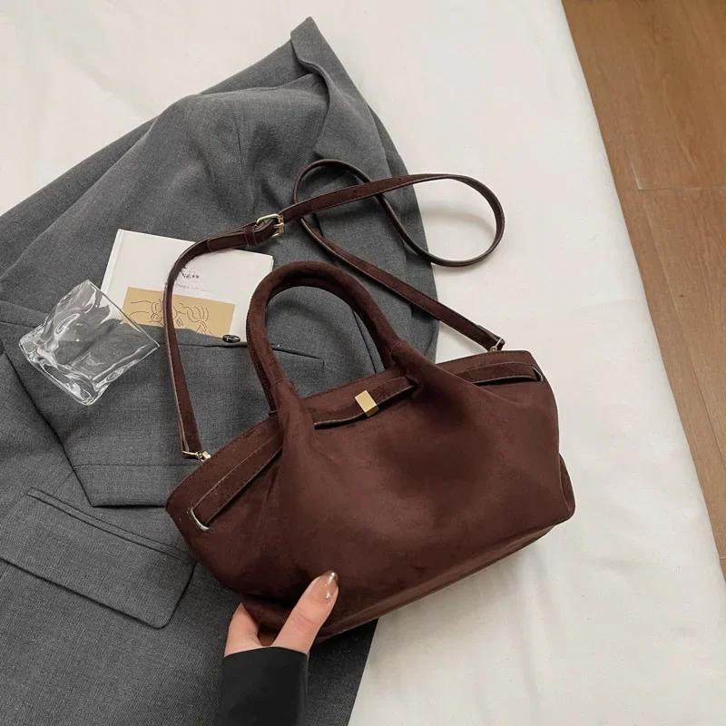 

Маленькие сумки через плечо из искусственной кожи с короткой ручкой для женщин 2025 года, новые корейские модные новые роскошные сумки-тоут с верхней ручкой кофейный