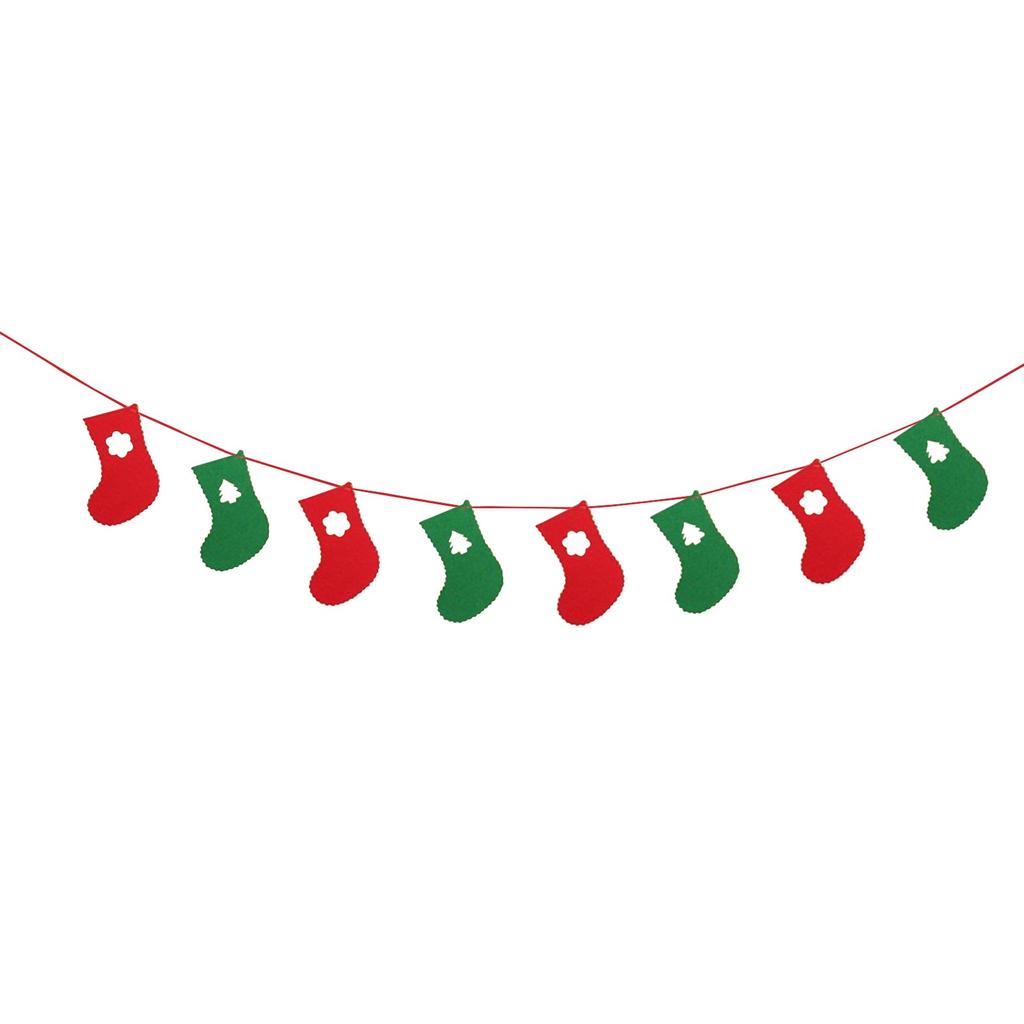Christmas Decoration Supplies, Hanging Flags, Scene Arrangement, Non-Woven Fabric, Flag Pulling