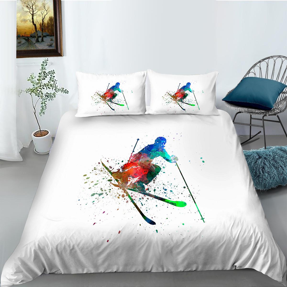 

Постельное белье с цифровой 3D-печатью, спортивная серия, пододеяльник для спальни, наволочка, односпальная/двуспальная кровать, полноразмерное украшение для дома Baby 100x135cm