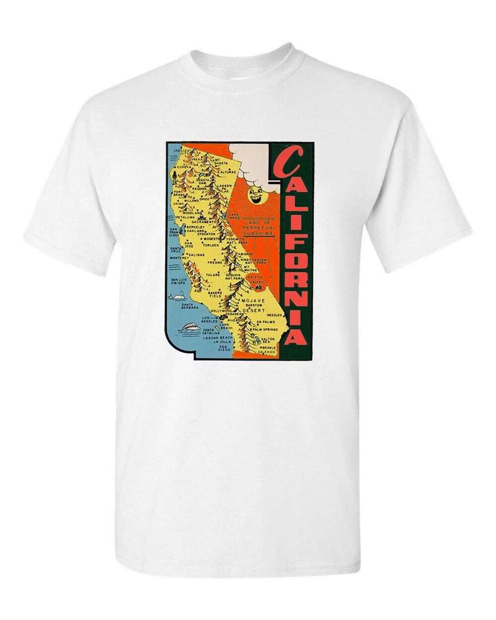 Retro Travel T-Shirt California State Souvenir Retro Land Of Sunshine Vtg Art 2XL