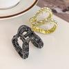 New Fashion Rhinestone Hair Clip Claw For Women Metal Small Ponytail Hair Crabs Thick Hairpins French Headdress Hair Accessories