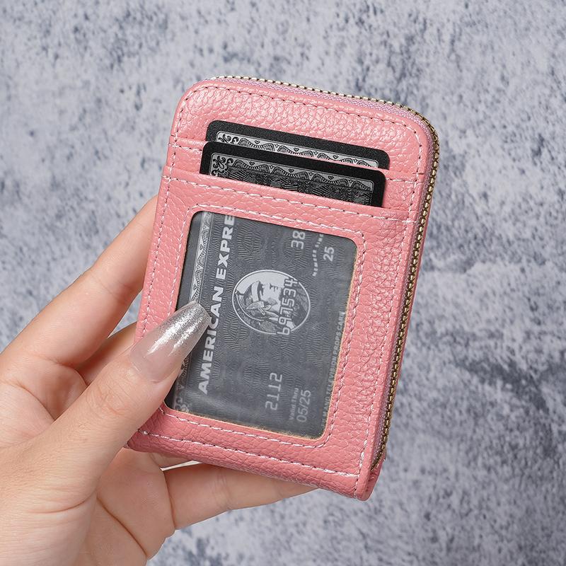 Amazon explosions multicolor zipper credit card package 12 card anti-theft wallet ladies small card holder card package