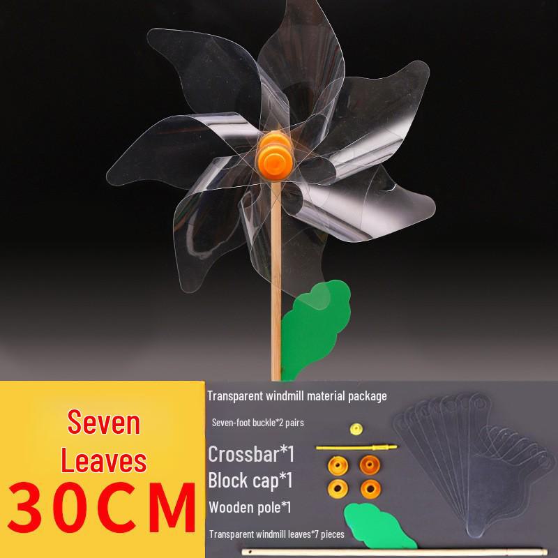 Large Transparent PVC Rotating Windmill - DIY Handmade for Children Outdoor Decoration