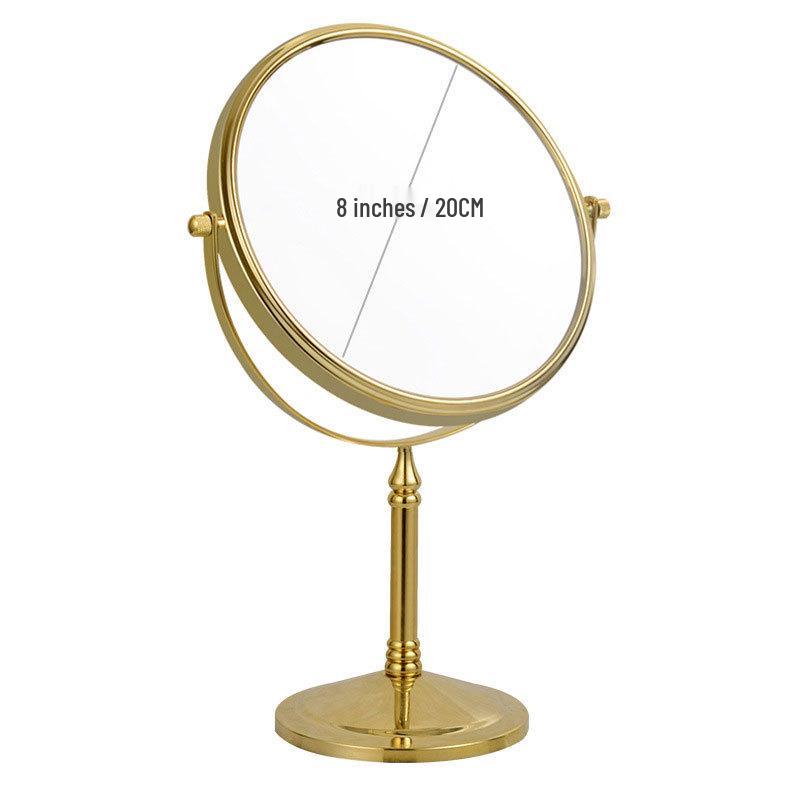 Rotatable LED Tri-Light Double-Sided Makeup Mirror for Desktops & Beauty Salons