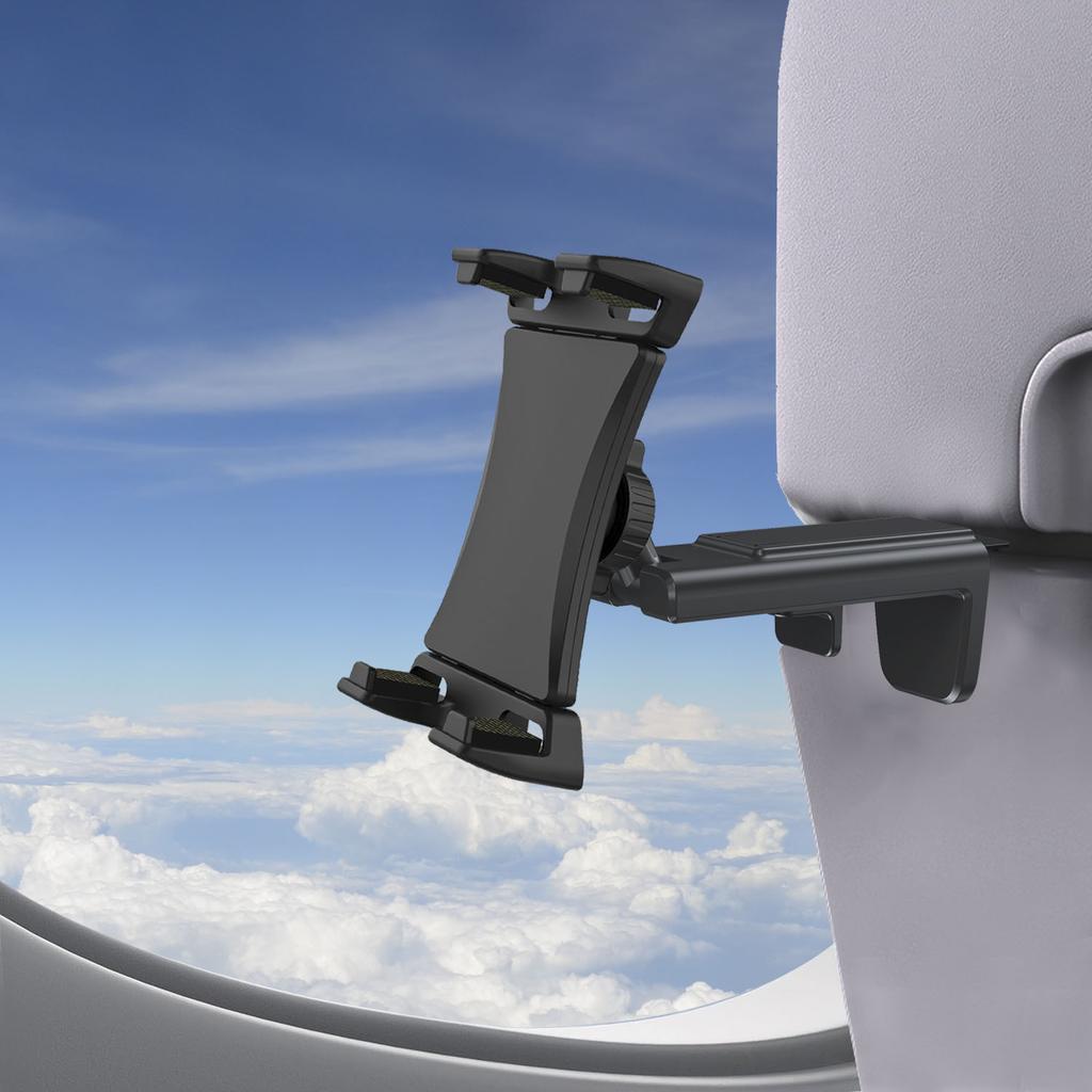Universal Travel Essentials Adjustable Flying Phone Mount Airplane Tablet Holder for iPad Galaxy Pad iPhone Samsung Switch