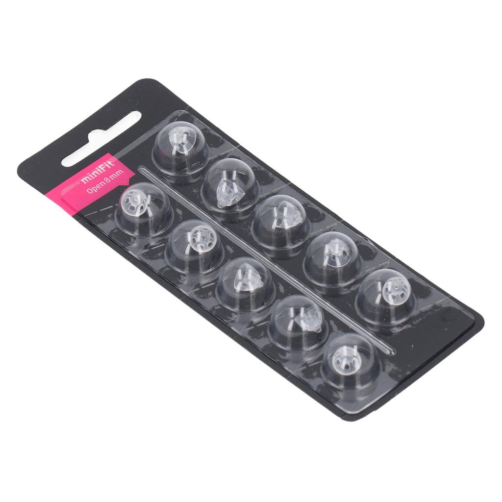 20pcs Hearing Instruments Dome Open Ear Tip Highly Transparent Single Layer Silicone Hearing