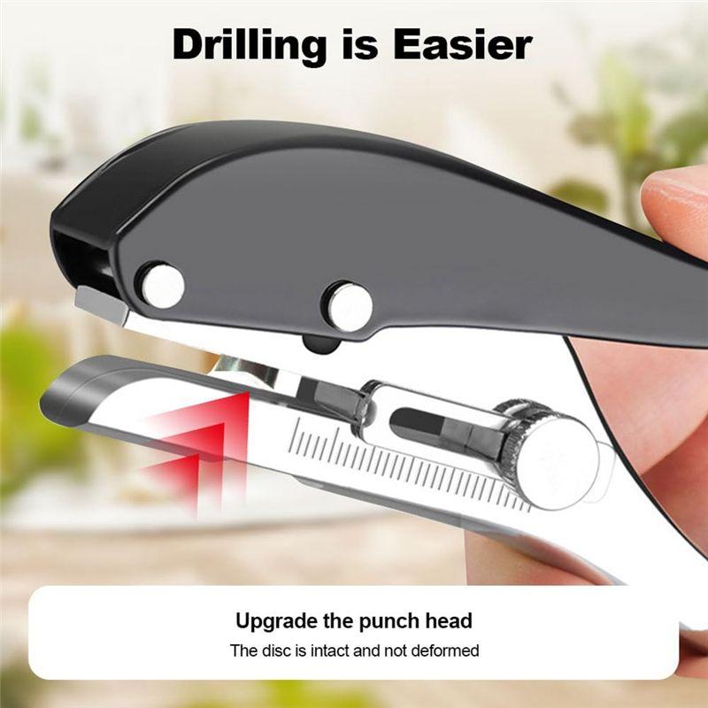A84E-Portable Hole Punch Tool, Single Hole Puncher For Paper Plastic Cardboard, Heavy Duty Single Hole Punch For ID Card