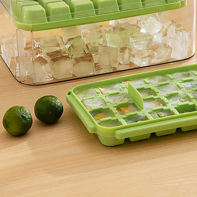 Food-Grade Silicone Ice Cube Tray with Scoop