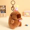 Cartoon Plush Capybara Keychain Happy Birthday Guinea Pig Pendant  Birthday Gift