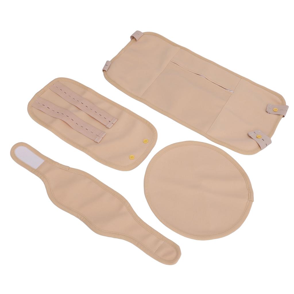 4pcs Castor Oil Pack Wrap Set for Waist Neck Chest Leg Liver Detox Adjustable Button Reusable Soft Castor Oil Packs