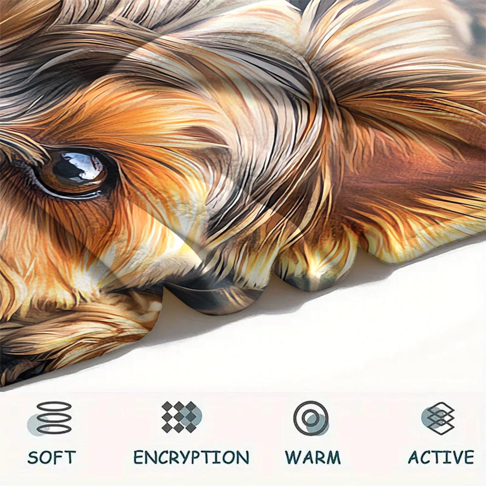 Dog Print Flannel Blanket, High quality Comfortable for All Seasons, Home Decor, Warmth and Comfort, Perfect for Christmas Gifts