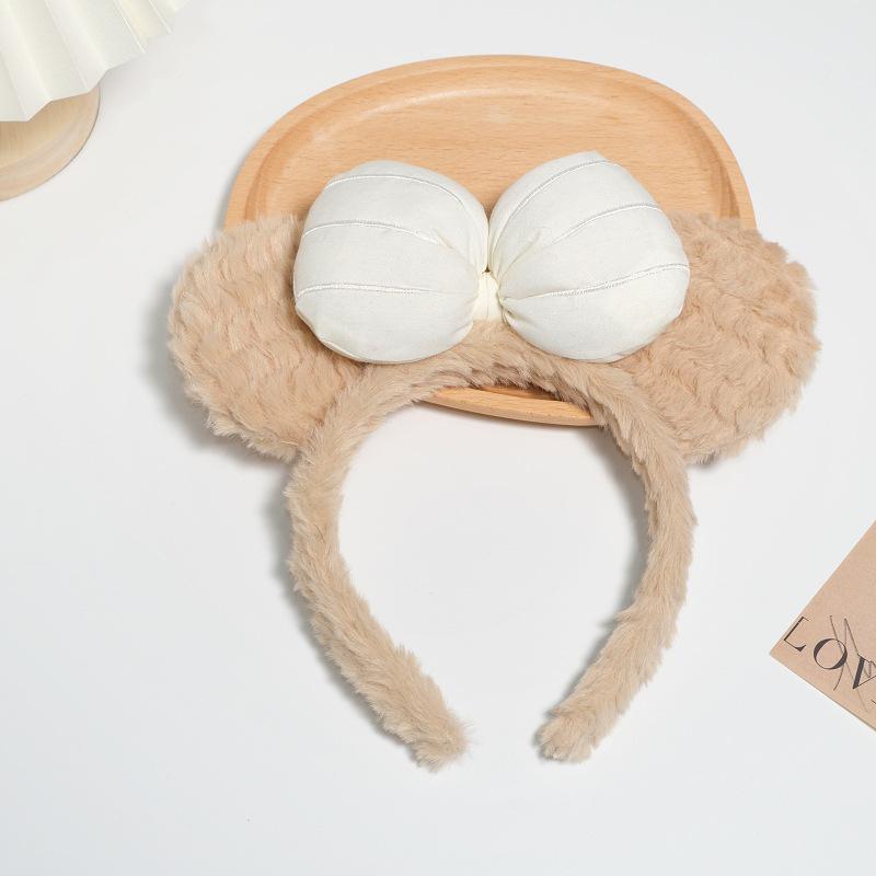 Cartoon Plush Headband: Cute Hair Accessory for Women & Kids, Perfect for Face Washing