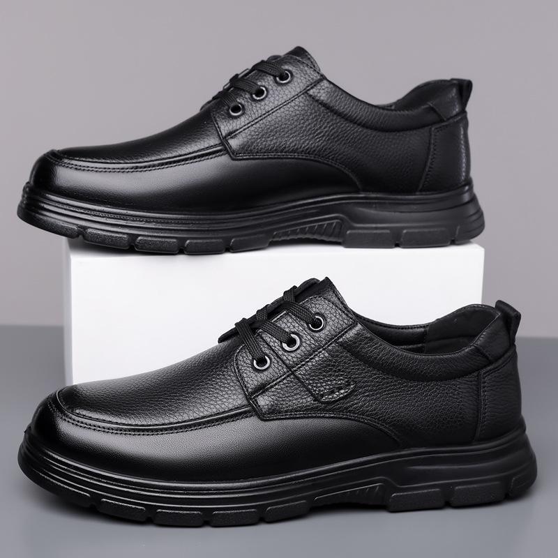 Fashion Fashion Casual Cowl Leather Business Dress Shoes for Men Spring Autumn New Designer Dad Shoes Man Solid Color Loafers Male