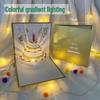 Carte pop-up Gâteau d'anniversaire musical 3D avec lumières colorées et enregistrement